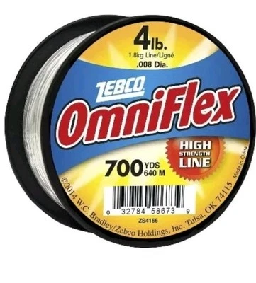 Zebco Omniflex Monofilament High Strength Fishing Line, 4 Lbs Tested 700 Yds New - Image 1 of 4