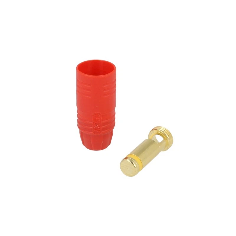 7 mm Anti-Blitz Goldsteckersystem AS150 - 150A - Stecker rot - Bild 1 von 1