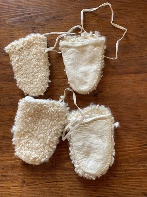 Baby Mittens Leather And Sheep Skin - Image 1 of 2