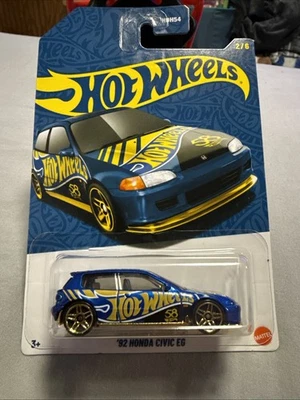 Honda Civic EG 2025 58 aniversario azul dorado cromo perla 92 Hot Wheels Foto 1 de 3