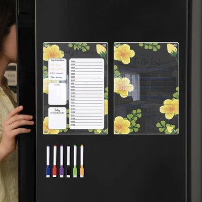  Magnetic Message Board Planner for Refrigerator Fridge Whiteboard - Image 1 of 4