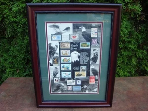 Adler Pfadfinder Gedenkbriefmarke gerahmtes & mattiertes Bild 9" x 13" - Bild 1 von 10