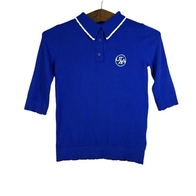 Camisa polo azul golf talla XS Preppy UTAA para mujer ropa coreana Foto 1 de 4