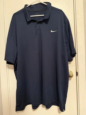 Nike Dri-FIT Azul Marino Polo Para Hombres 3XL Golf Ropa Activa Manga Corta Foto 1 de 3