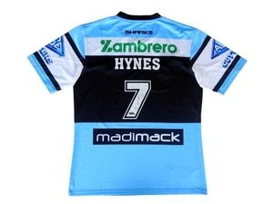 Signed Nicho Hynes Cronulla Sharks NRL Rugby League Football Jersey - Proof COA - Picture 1 of 7