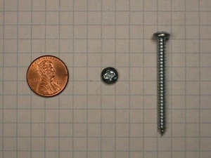 100 SHEET METAL SCREWS #8 x 1-3/4" STEEL, PAN HEAD, PHILLIPS DRIVE, ZINC-PLATED - Picture 1 of 1