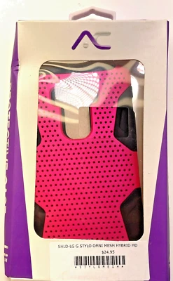 Custodia Ibrida Protettiva In Rete Premium Per LG G Stylo/LS770, Rosa - Immagine 1 di 4
