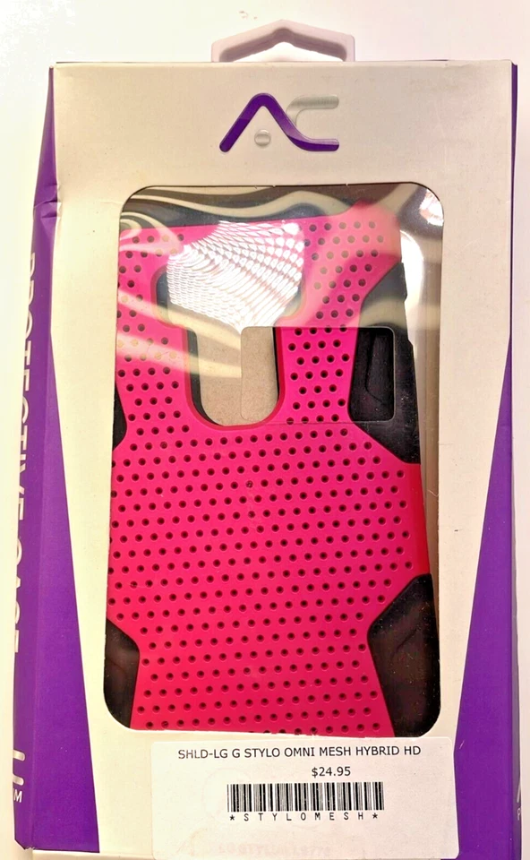 Custodia Ibrida Protettiva In Rete Premium Per LG G Stylo/LS770, Rosa - Immagine 1 di 4