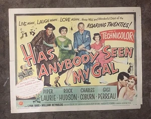 HAS ANYBODY SEEN MY GAL 1952 22X28 HALF SHEET MOVIE POSTER ROCK HUDSON - Picture 1 of 1
