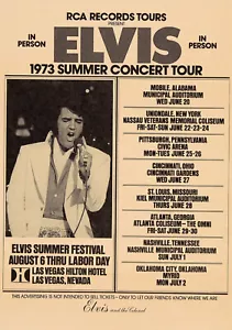 Elvis Presley RCA Promo Poster 1973 Repo - Bild 1 von 1