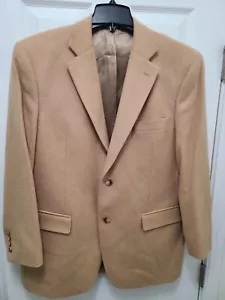 Men's Botany 500 BEIGE / TAN Sport Coat Blazer Jacket 100% Camel Hair Size 42R - Picture 1 of 7