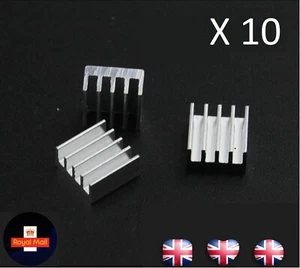 Aluminium Heatsink 14 x 14 x 6mm Anodised finish-  10 Pack - Picture 1 of 3