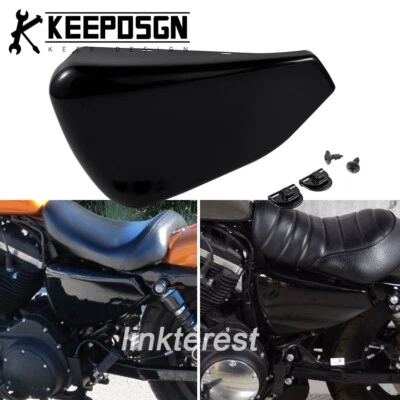 Tampa da bateria do tanque do lado esquerdo brilhante para Harley Davidson Sportster 883 1200 04-13 - Imagem 1 de 4