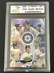 2004 E-Topps #103 Seattle Mariners 1/1 E-Convention 4 Anaheim, One Of One - Picture 1 of 3