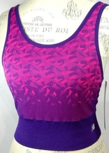 New Balance womens sports bra women size XL purple/pink pattern scoop back lined - Picture 1 of 11