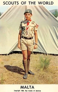 #H3058     BOY SCOUTS OF THE WORLD    POSTCARD,  MALTA - Picture 1 of 2
