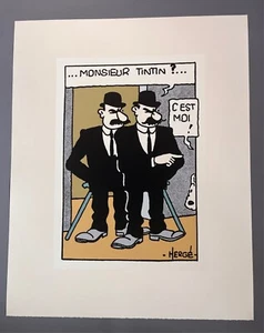 HERGE - SERIGRAPHIE - LES DUPONDT - CLAIR OBSCUR - Imagen 1 de 9