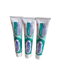 Super Strong Poligrip Denture Partials Adhesive Cream 2.4 oz. Exp:05/25 Pack 3 - Picture 1 of 2