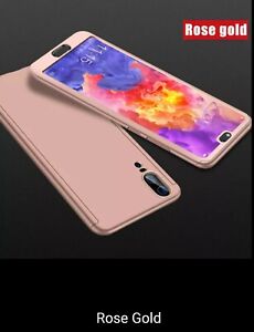 Hybrid 360° Rose Gold Case Front n Back Cover Samsung Glaxy S7 with temper glass