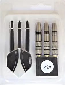 SUPER SCHWERGEWICHT 80 % WOLFSTAHL SPITZE DARTS SET 42g + KOSTENLOSE GELDBÖRSE - Bild 1 von 3