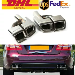 Puntas de tubos de escape de coche tipo H doble para Mercedes Benz W212 C63 S63 AMG - Imagen 1 de 10