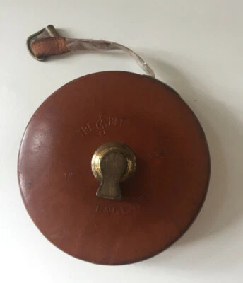  UN ANCIEN METRE A RUBAN : 20 M TREBLE ENGLAND  - Photo 1/4