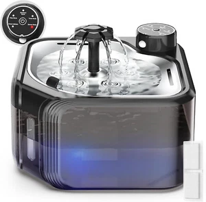 Fuente de Agua para Gatos a Batería, Fuente de Agua Inalámbrica para Gatos 2.8L/95oz, Automática - Imagen 1 de 7