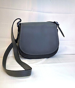 Coach Saddle Bag 23 Gray Glovetanned Leather 55036 Crossbody Handbag Purse