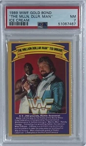 Ted DiBiase "The Million Dollar Man" (HOF) 1989 WWF Gold Bond Ice Cream PSA 7 (N - Picture 1 of 2