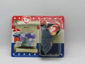 Ty Beanie Babies Lefty the Donkey and Libearty the Bear Lot (RARE COLLECTIBLES) - Picture 1 of 11