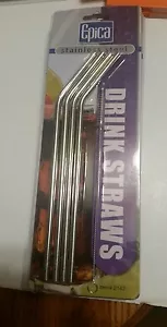 Epica Edelstahl Trinkhalme 4er Pack (2142) Neu - Bild 1 von 3