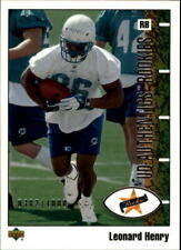 2002 UD Authentics Football Card #118 Leonard Henry Rookie