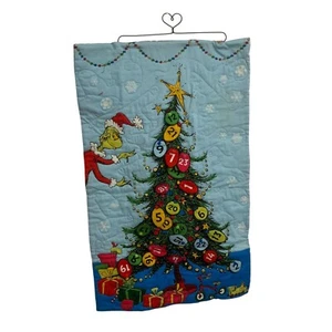 Calendario dell'Avvento Natale Dr Seuss Il Grinch Tessuto Trapuntato con Numeri - Foto 1 di 7