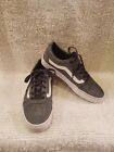 Vans Old Skool Gray Canvas Womens 10 Lace Up Skate Shoes Casual Sneakers 500714