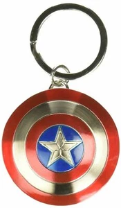 Marvel Captain America Shield Pewter Key Ring - Picture 1 of 5