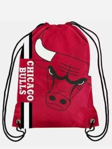 Official NBA Chicago Bulls Drawstring School Book Kit Bag Backpack Basketball - Picture 1 of 8