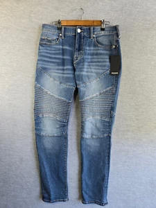True Religion Rocco Relaxed Skinny Jeans NWT Size 33 Light Hazy Wash - Picture 1 of 13