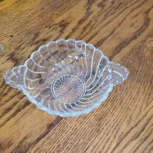 Schöne elegante Glas Fostoria Kolonie kleine runde Schale mit Griffen SCHÖN - Bild 1 von 4