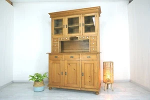 schönes Jugendstil Buffet, restauriert von 1900 Jhd. Weichholz Küchenschrank - Bild 1 von 12