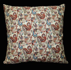 Funda/almohada de tela de lona de algodón crema caqui rojo azul marrón caqui LF336a - Imagen 1 de 5