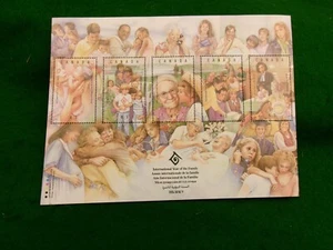 #1523 Canada Post mini hoja año internacional de la familia P77 - Imagen 1 de 1