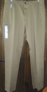 NWT Haggar Premium No Iron Straight Fit Flat Front Stretch Khaki Pants 36x34 - Picture 1 of 16