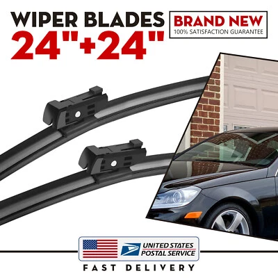 Limpiaparabrisas delantero 24" y 24" para Mercedes-Benz E250 E350 E400 E550 OEM Foto 1 de 4