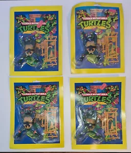 4 Vintage 90s Turtles Teenage Mutant Ninja blisters figures ALL COLOURS BOOTLEG - Picture 1 of 6