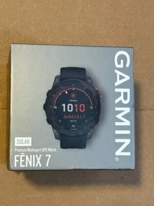 Reloj GPS solar Garmin fēnix 7 - gris pizarra/negro nuevo en caja sellado pantalla táctil Fenix - Imagen 1 de 8