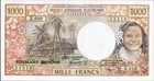 Tahiti, Frz. Übersee P.027d 1000 Francs (1969-71) (1)