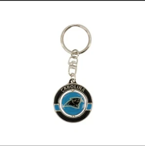 Brand New Carolina Panthers NFL Football Spinner Keychain - Imagen 1 de 2
