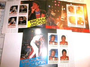 St. Vincent Michael Jackson Unissued Souvenir Sheets MNH - Picture 1 of 1