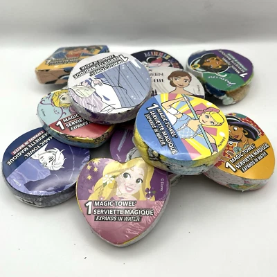 Personagens Licenciados Disney 12 Toalhas Mágicas Brinquedos História Frozen Minnie Jasmim & .. - Imagem 1 de 4