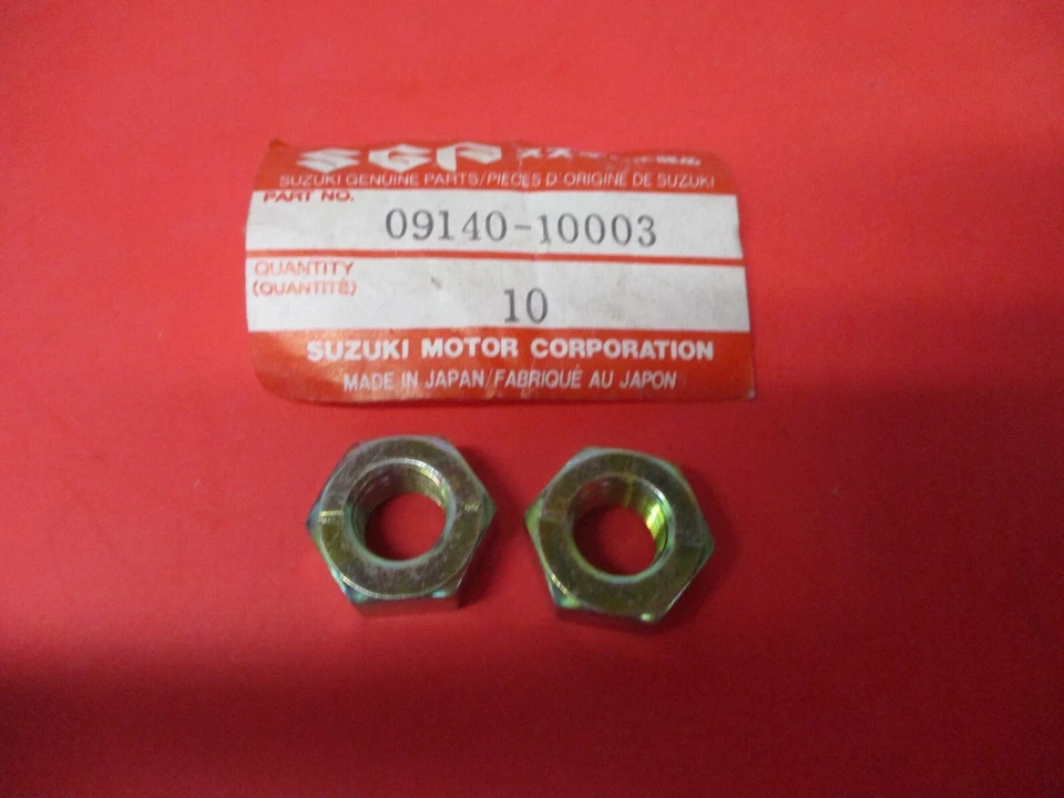NUEVO ORIGINAL OEM SUZUKI RM50 RM60 RM400 RV90 TUERCA CANTIDAD 2 09140-10003 Foto 1 de 1